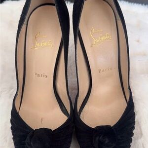 Christian Louboutin Black Suede Heels